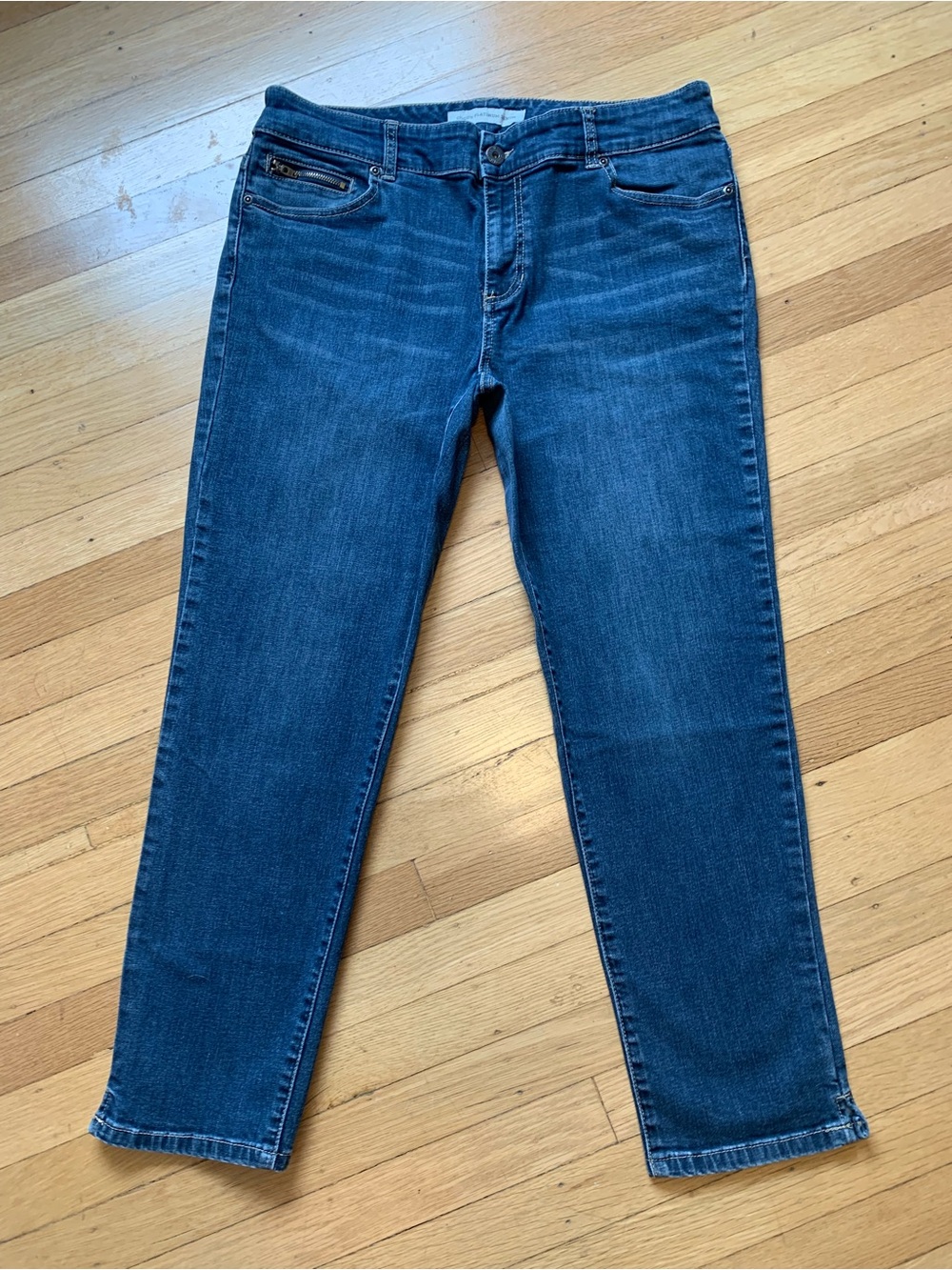 EUC Chicos Platinum Denim Ultimate Fit Tapered Skinny Jeans Size Chico’s 2/US 12